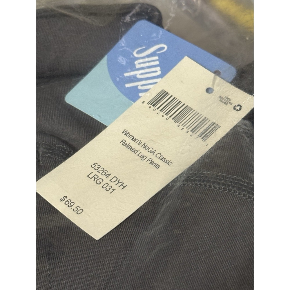 Duluth Trading NoGA Classic Relaxed Wide Leg Pants Lx31 Dark Gray UPF Zip Pocket - Picture 6 of 7